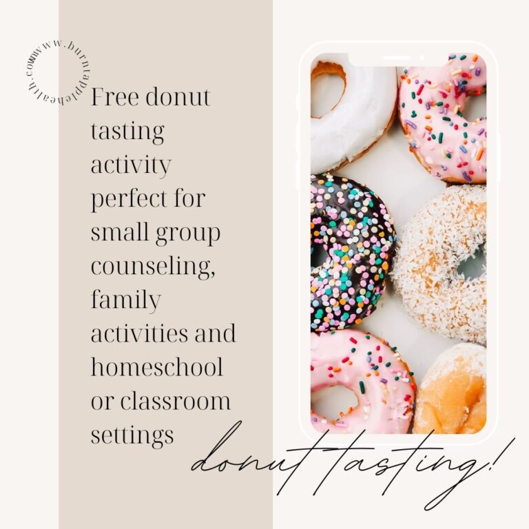 small group counseling family activity donut tasting autism high functioning taste texture
