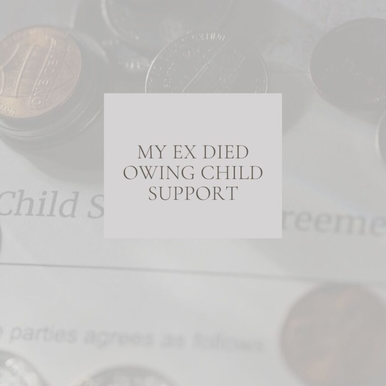 ex spouse died owing child support